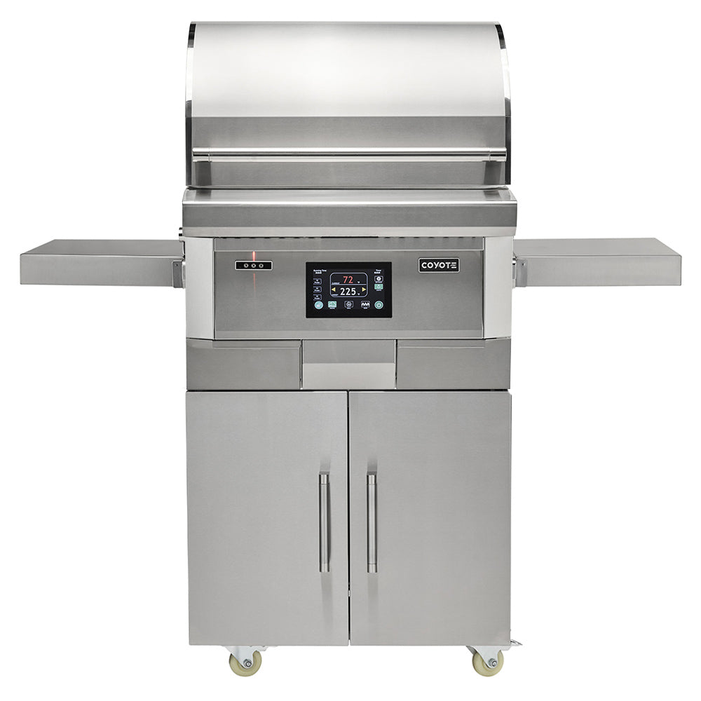 Coyote Stainless Steel Freestanding Pellet Grill, 28-Inch