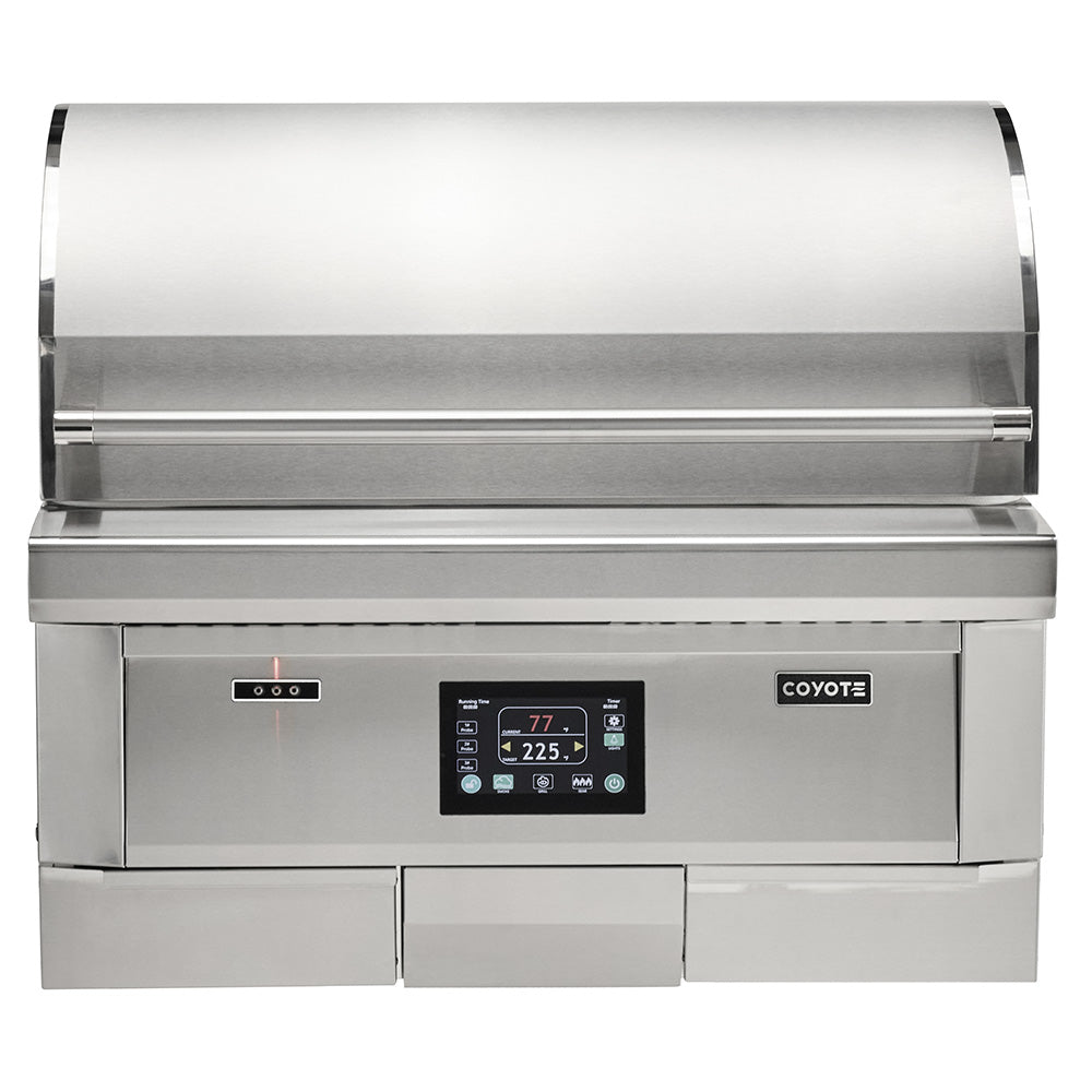 Coyote Stainless Steel Built-In Pellet Grill, 36-Inch