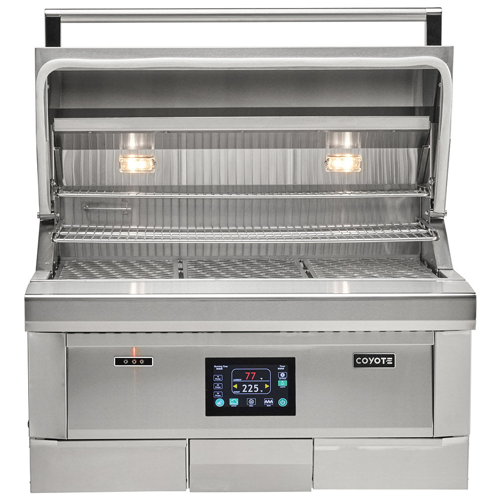 Coyote Stainless Steel Built-In Pellet Grill, 36-Inch