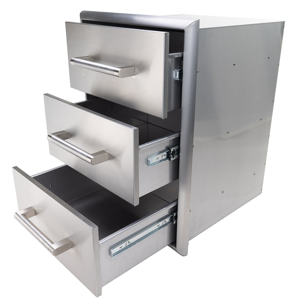 Coyote Stainless Steel Triple Drawers