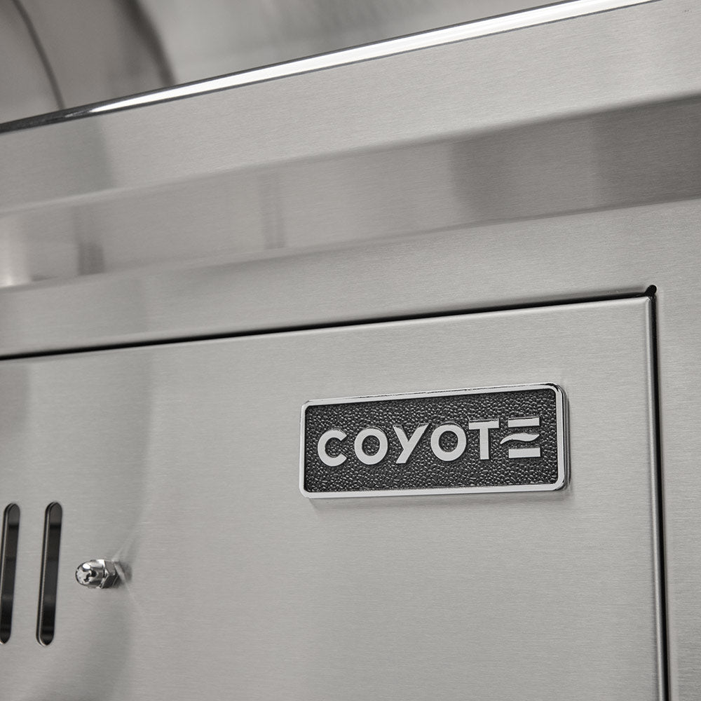 Coyote Stainless Steel Built-In Charcoal Grill, 36-Inch