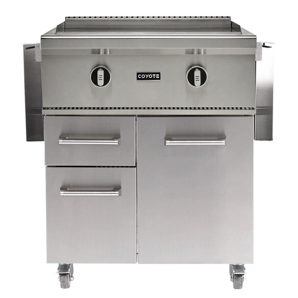 Coyote Stainless Steel Freestanding 30-Inch Flat Top Griddle