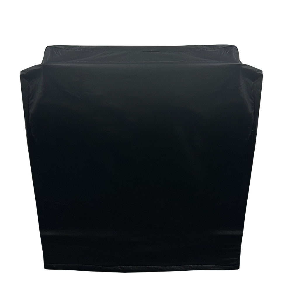 30-inch griddle grill cart cover in dark fabric with fitted top