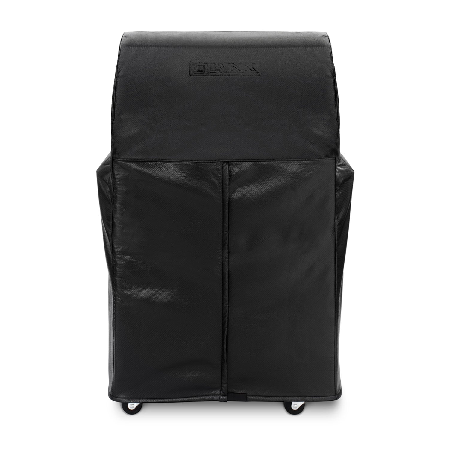 Lynx vinyl grill cover, black, with logo patch and front panel seams