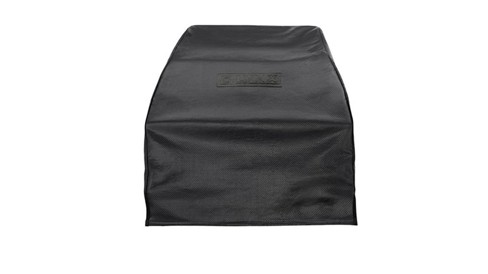 Built-in pizza oven carbon fiber vinyl cover, dark gray, front view