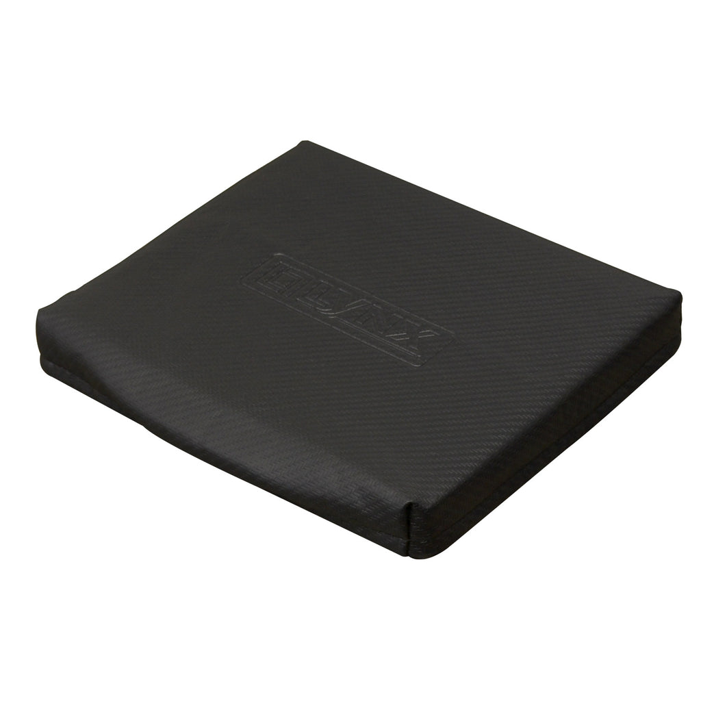 Carbon fiber vinyl trash chute cover, black square with embossed logo
