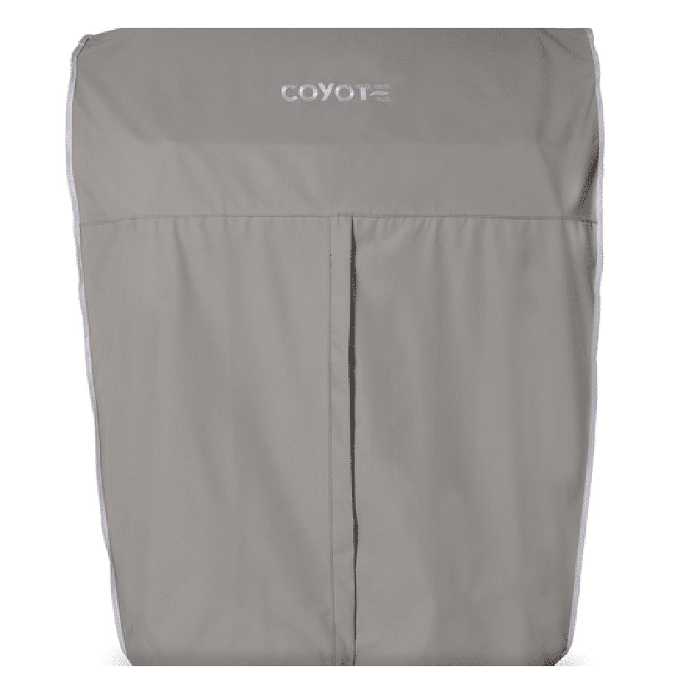 Light gray vinyl grill cover front panel with Coyote logo