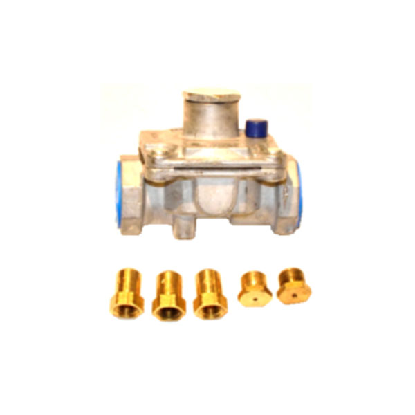 Gas LP conversion kit with regulator and brass fittings