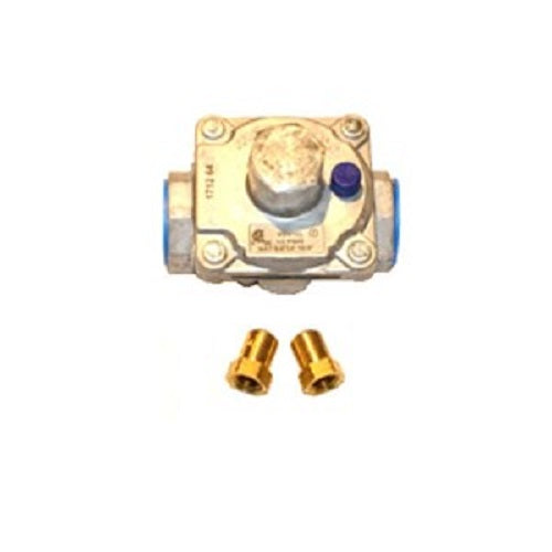 Gas conversion valve with two brass fittings