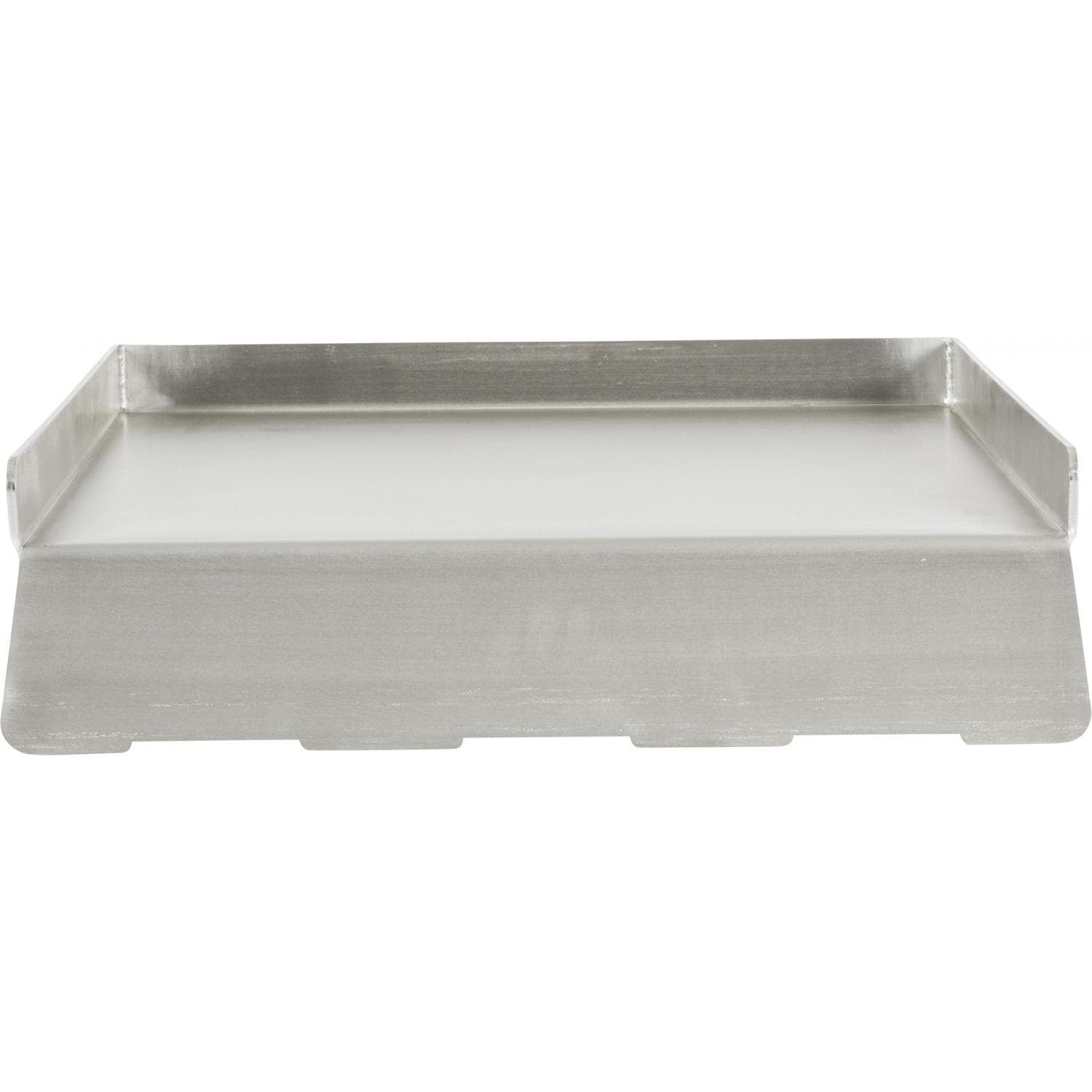 Stainless steel teppanyaki griddle with raised sides
