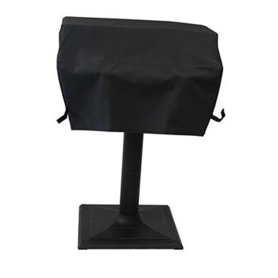 Universal half-length vinyl cover, black, with side ties