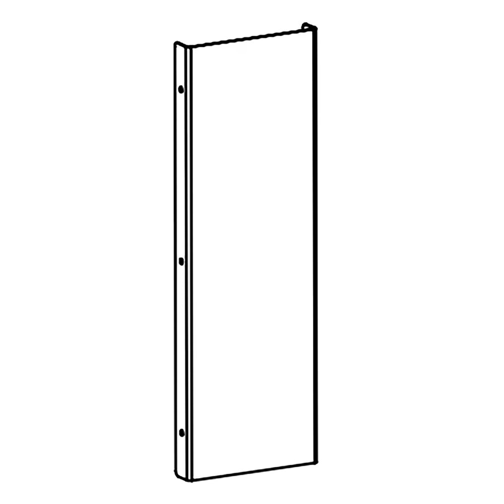 Metal duct cover filler, rectangular metal frame with mounting holes