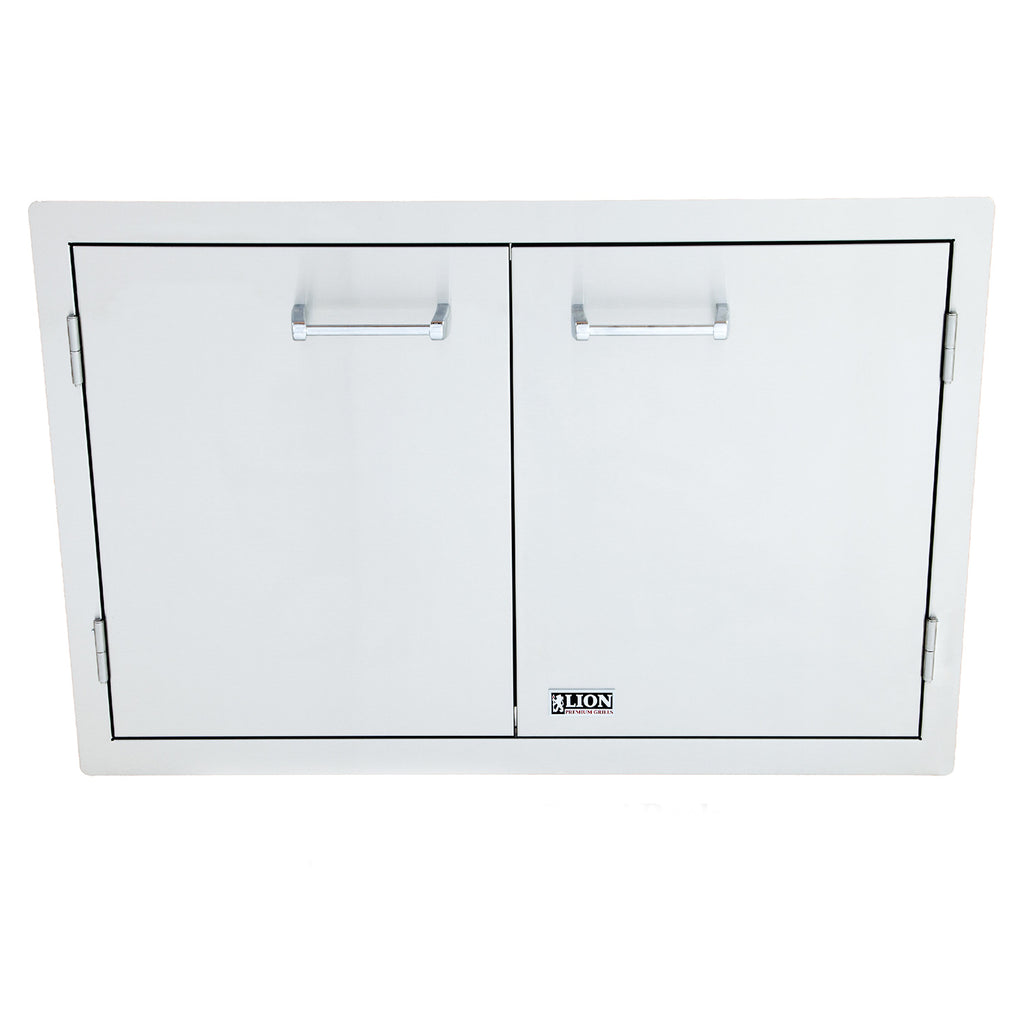 Lion Stainless Steel Double Access Door with Towel Rack, 33x22-Inches