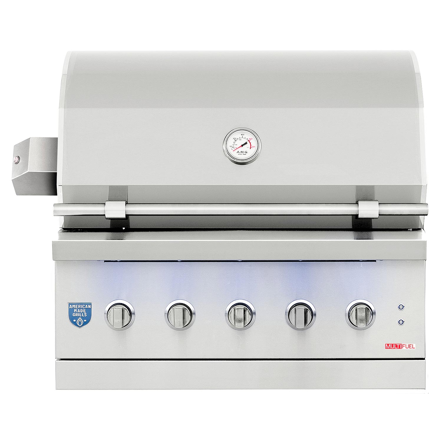 American Made Grills AMG-ENC36 Encore 36-Inch Built-In Dual Fuel Wood and Gas Grill with Infrared Searing Burner and Rotisserie Kit