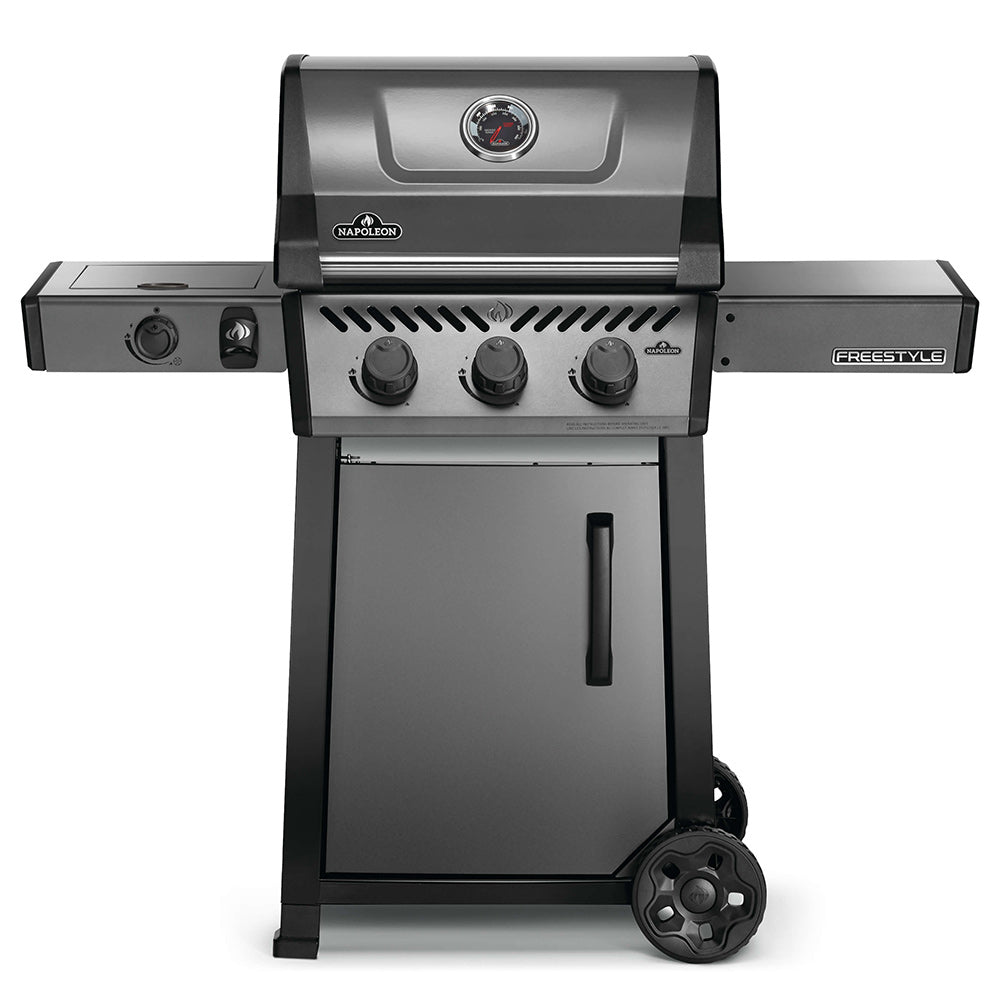 Napoleon Freestyle 365 Gas Grill on Cart with Side Range Burner, Propane