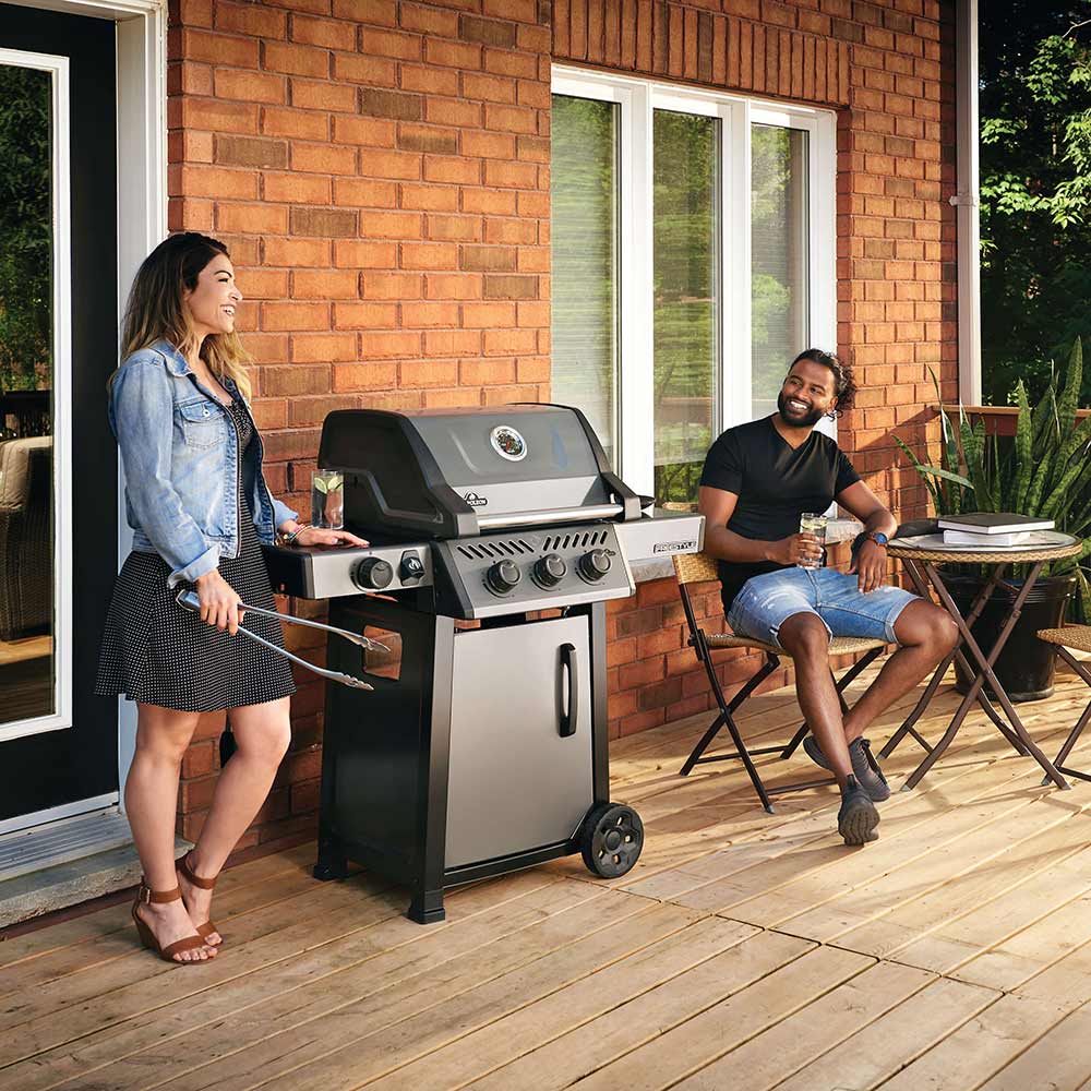 Napoleon Freestyle 365 Gas Grill on Cart with Side Range Burner, Propane