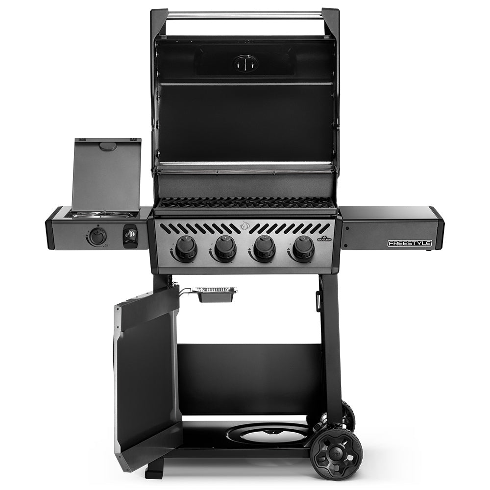 Napoleon Freestyle 425 Gas Grill on Cart with Side Range Burner, Propane