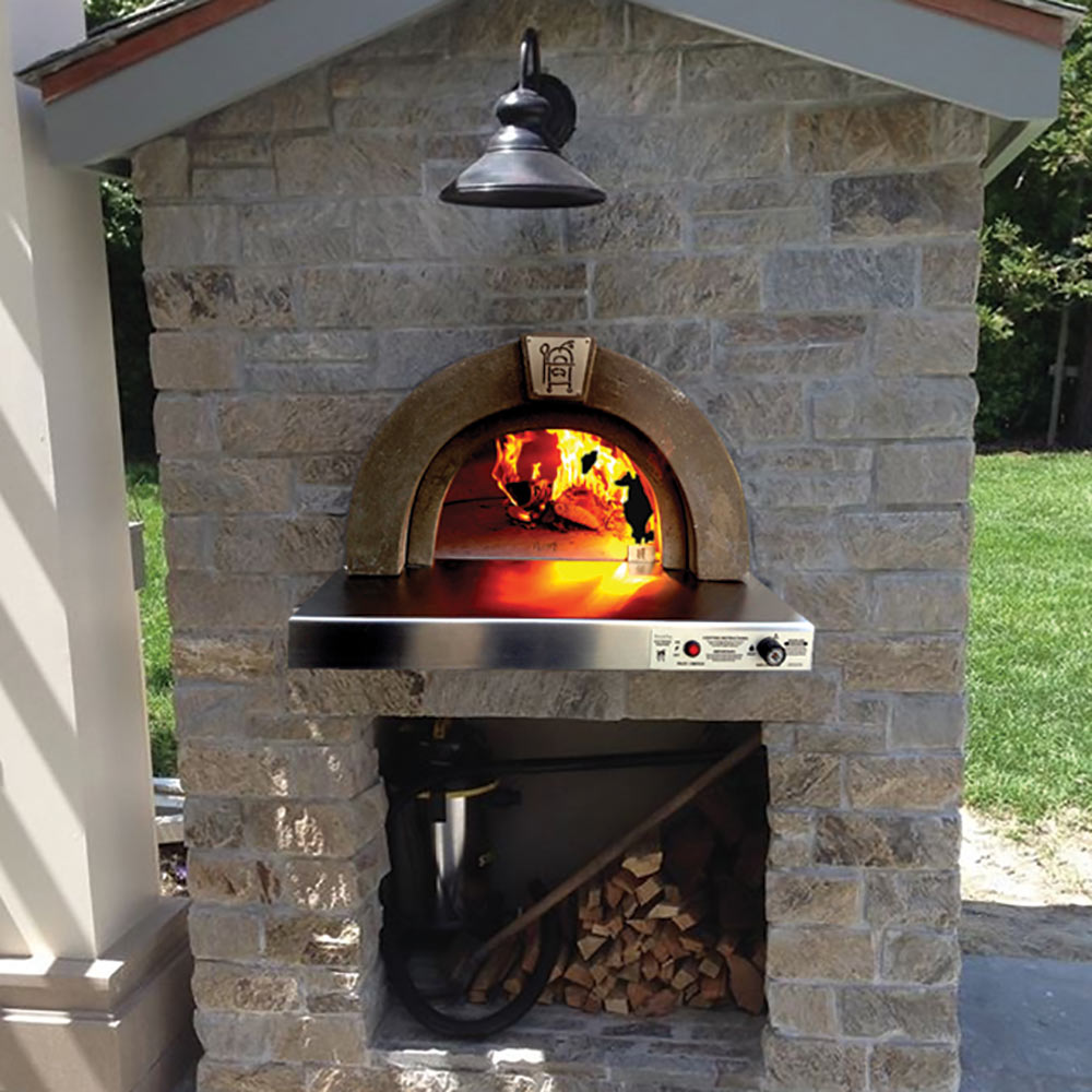 HPC Fire FDP-DINAPOLI/RTF-EI Di Napoli Dual Fuel Wood & Gas Built-In Pizza Oven with DIY Enclosure