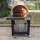 HPC Fire FDP-FORNO-EI Forno Dual Fuel Wood & Gas Countertop Glass Tile Pizza Oven on Cart