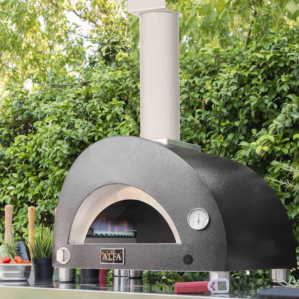 Alfa Moderno 1 Pizze Gas Pizza Oven with 63-Inch Cooking Station