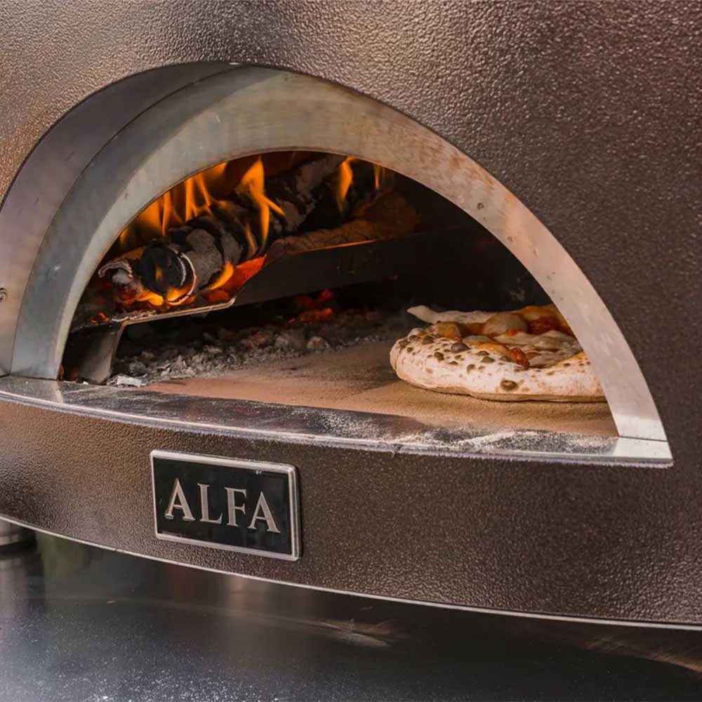 Alfa Moderno 1 Pizze Gas Pizza Oven with 63-Inch Cooking Station