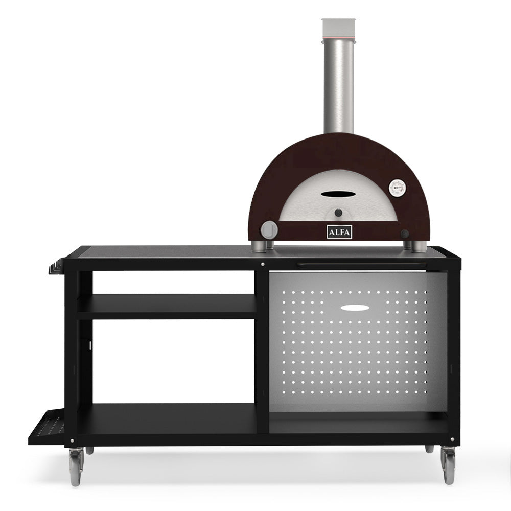 Alfa Moderno 1 Pizze Gas Pizza Oven with 63-Inch Cooking Station