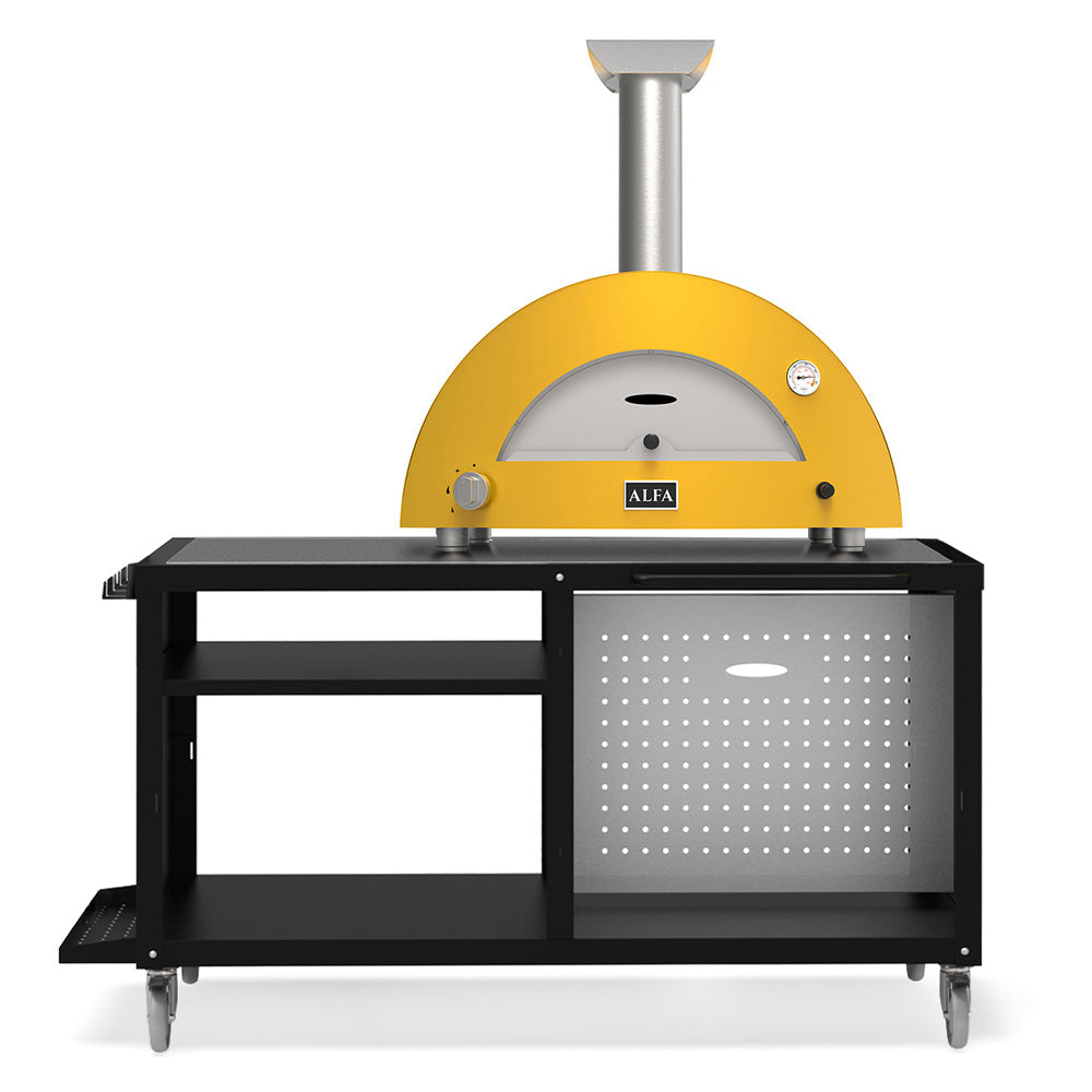 Alfa Moderno 2 Pizze Wood-Fired Pizza Oven with Cooking Station
