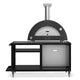 Alfa gas pizza oven with cooking station, black dome and stainless flue