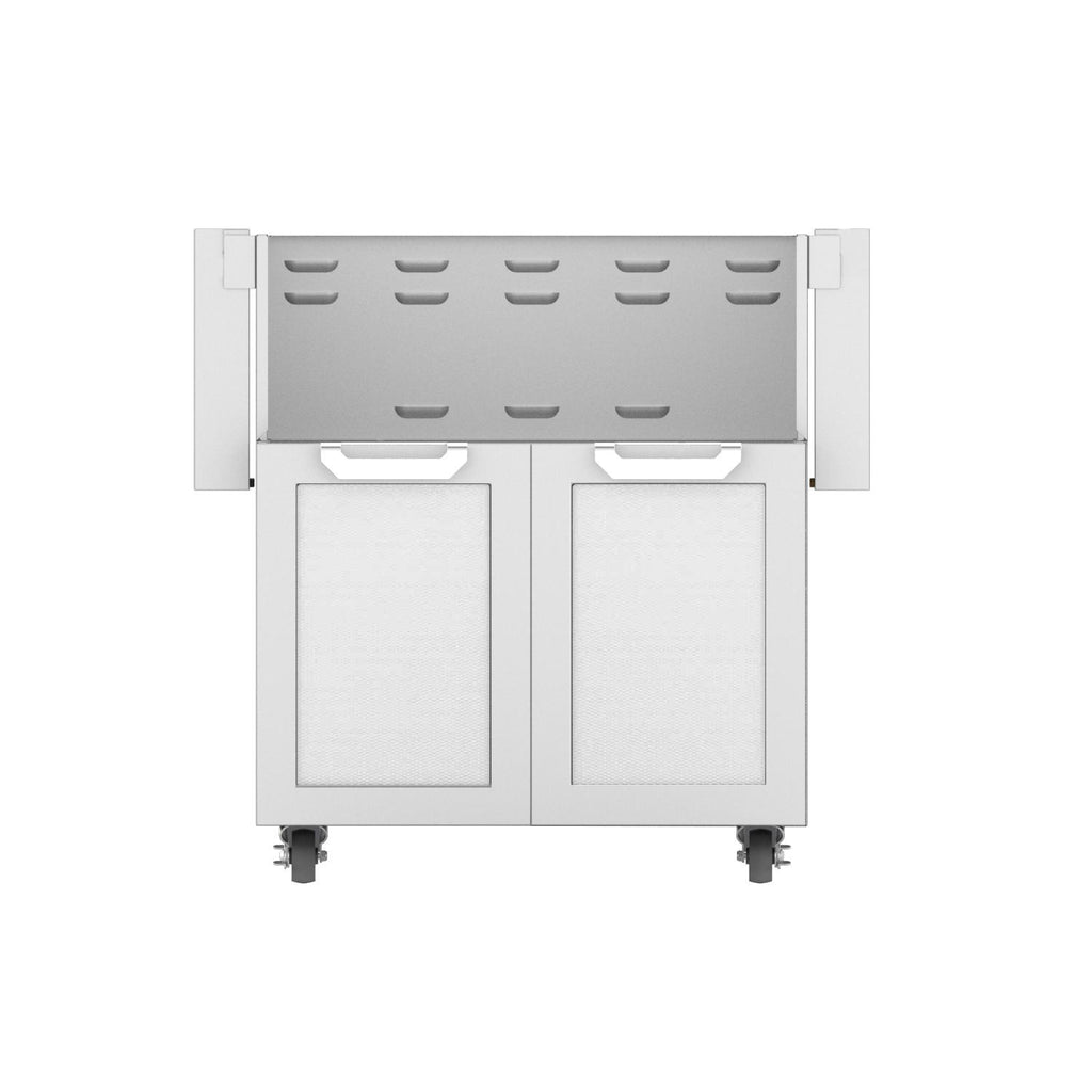 Hestan GCD30 double door cart with two open compartments and blank drawer fronts