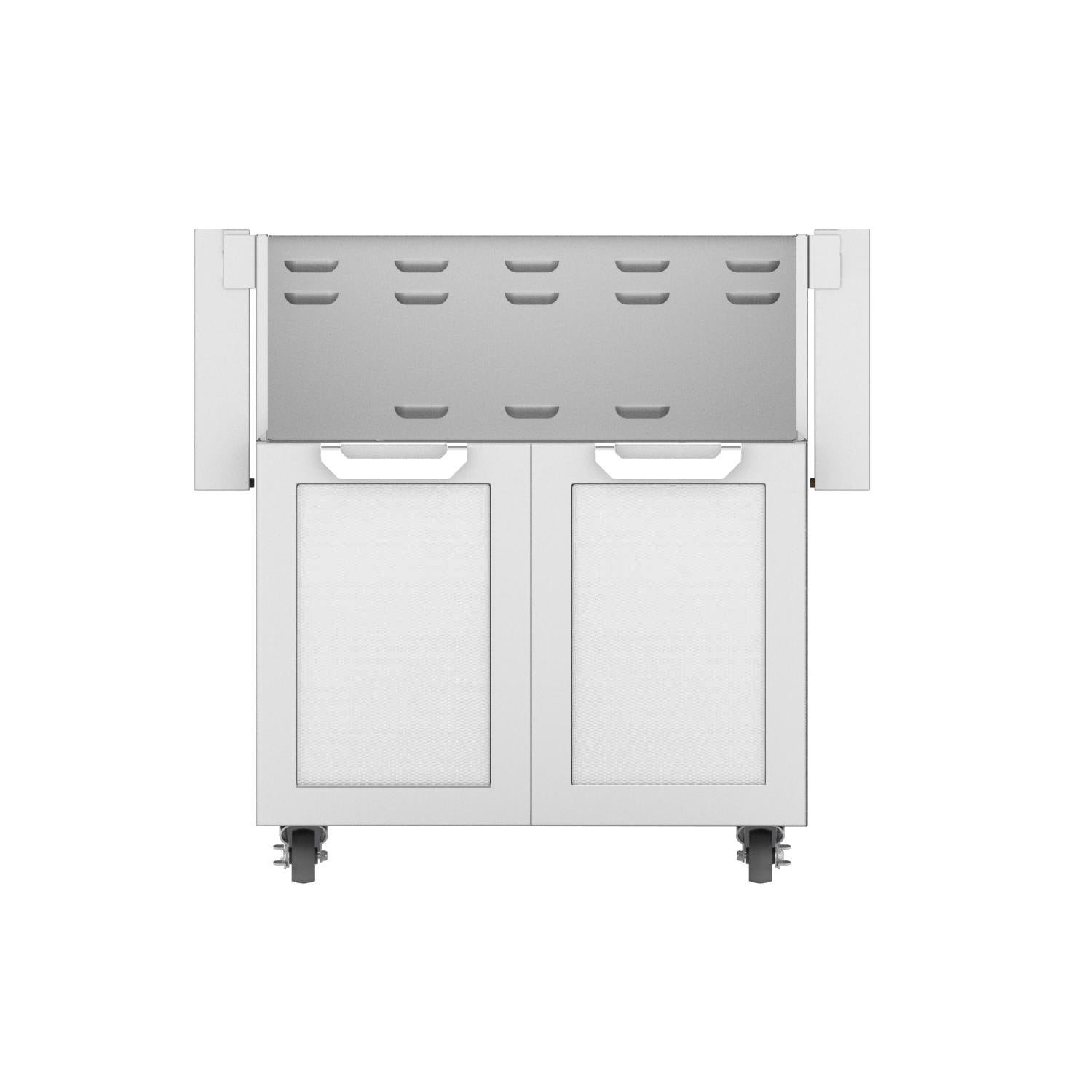 Hestan GCD30 double door cart with two open compartments and blank drawer fronts