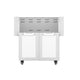 Hestan GCD30 double door cart with two open compartments and white drawer fronts