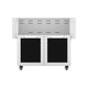 Hestan double door cart with two black cabinet doors