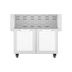 Double door cart with two closed doors and white colored door panels