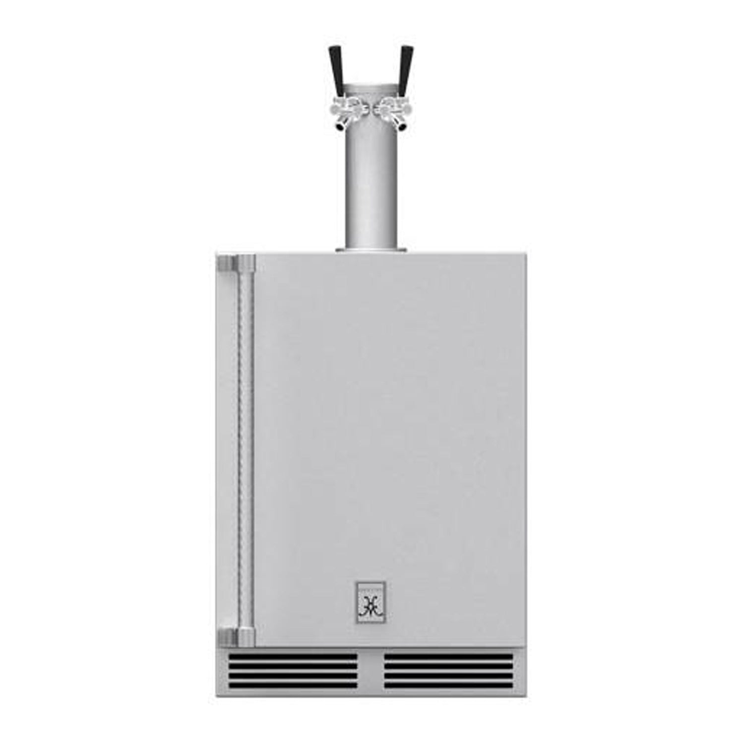 Hestan GFDS242 Outdoor Solid Door Double Faucet Beer Dispenser with Lock, 24-Inches