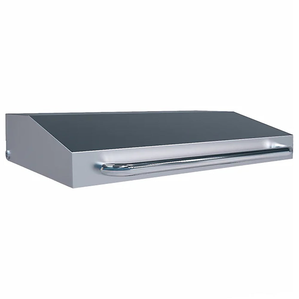 Stainless steel griddle lid with chrome handle bar
