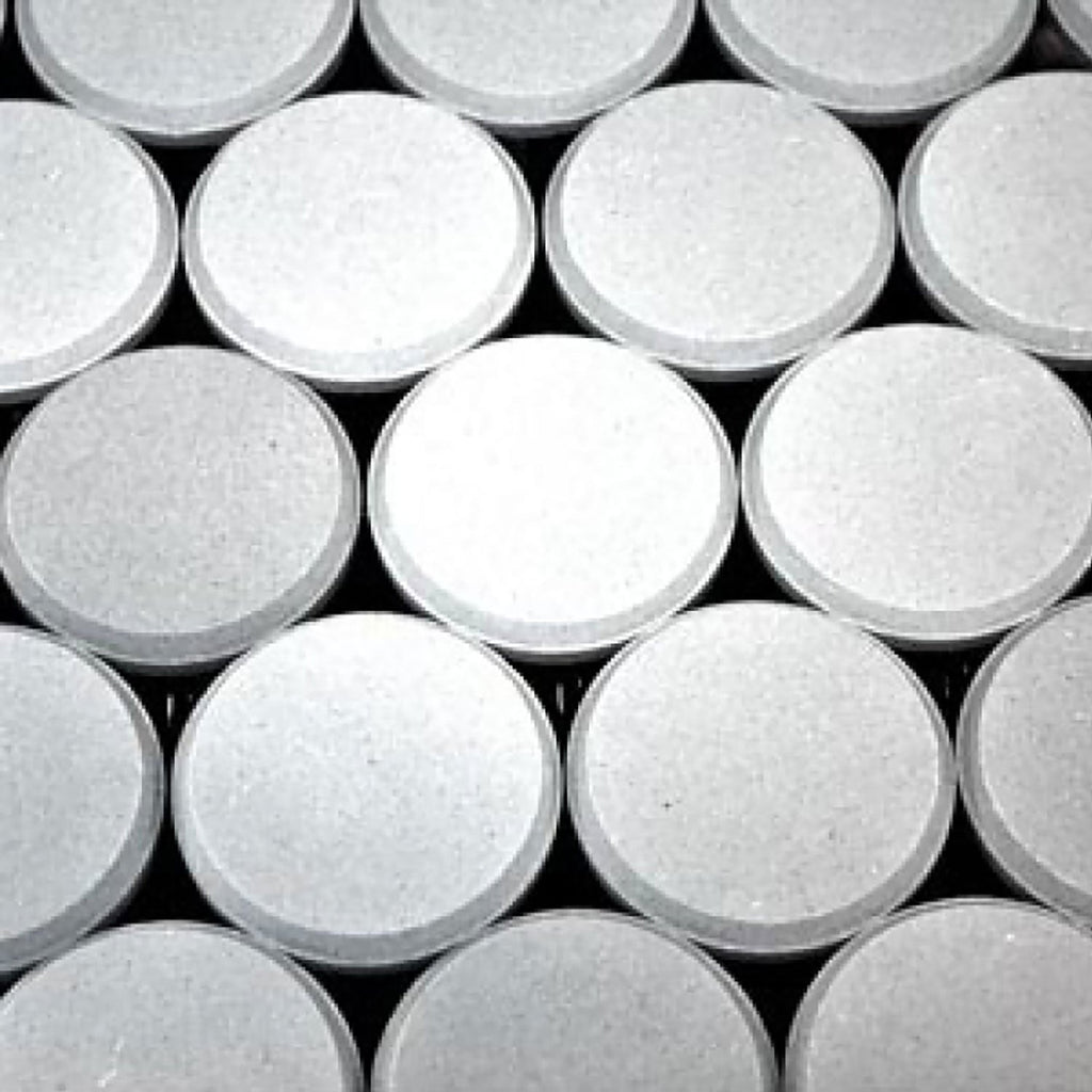 Gas grill burner caps, round silver metal discs