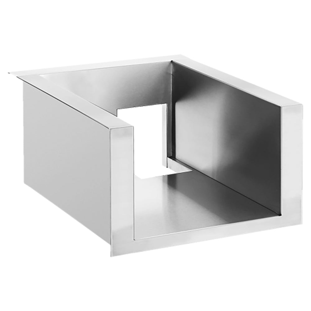 Double side burner insulating liner, stainless steel open insert frame