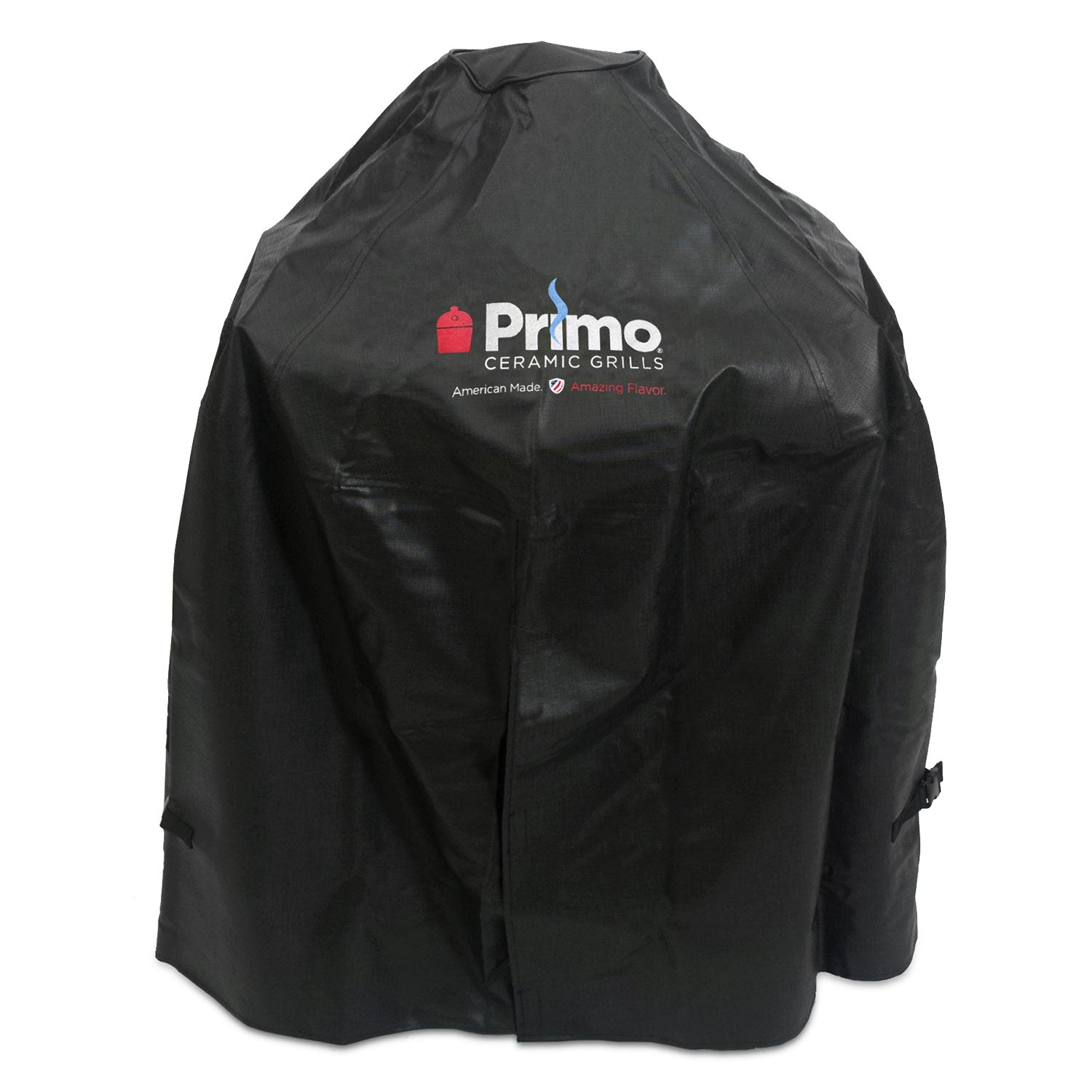 Primo vinyl grill cover, dark/black, vented drawstring fit