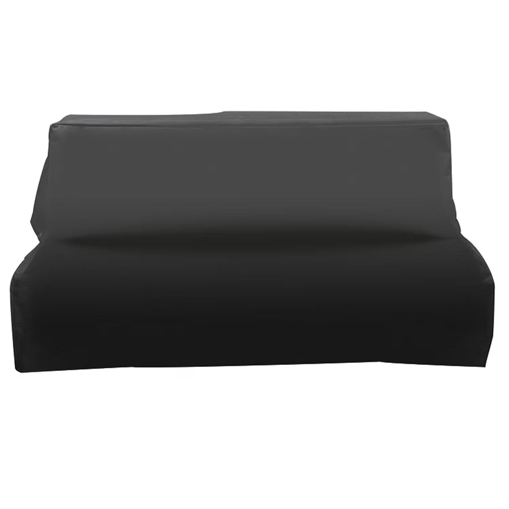 Built-in 30-inch grill cover, dark fabric with fitted top and wrap