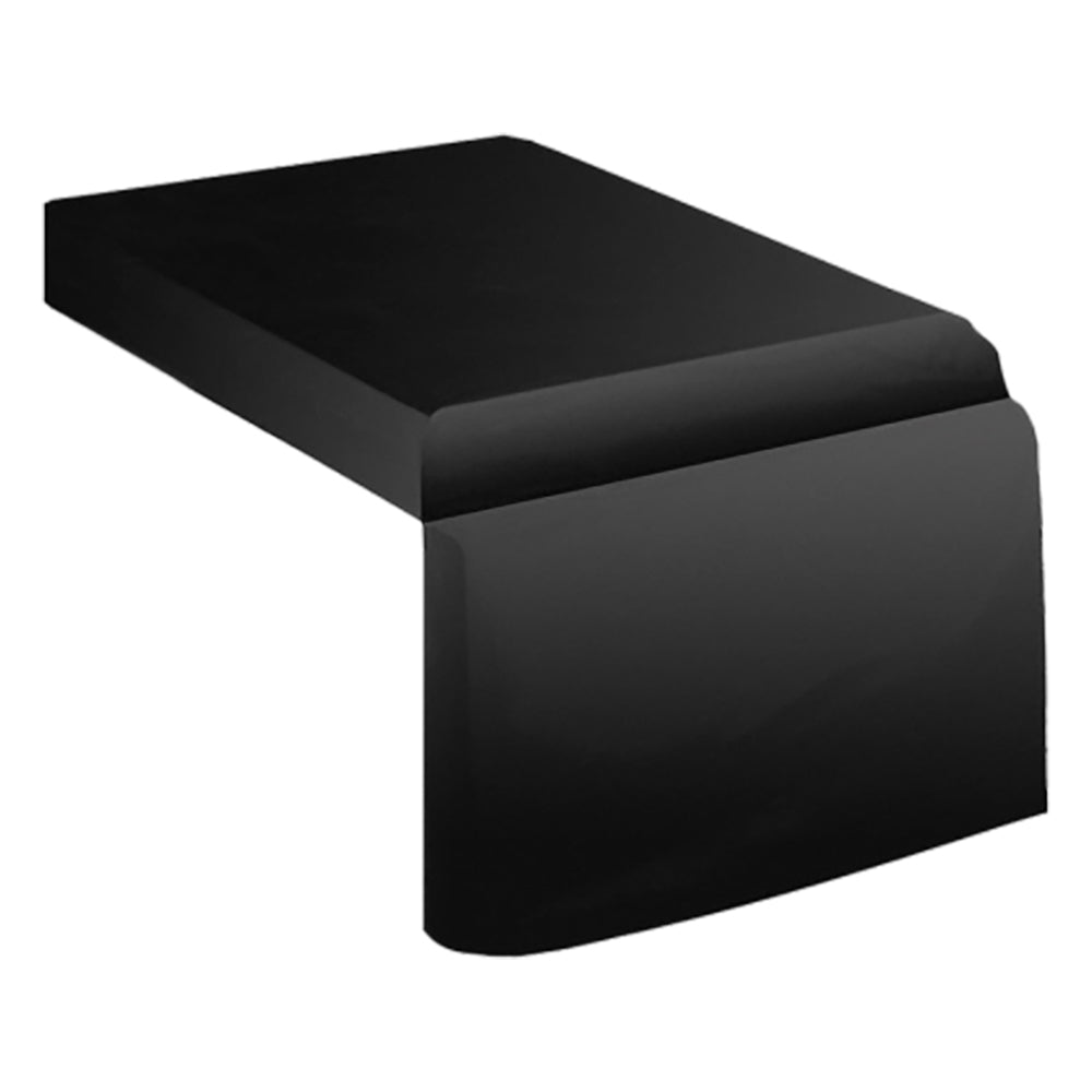TrueFlame double side burner cover in black, rectangular with smooth top
