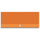 Outdoor ventilation hood, orange front panel with centered control badge