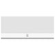 Outdoor ventilation hood, light gray front panel with centered control badge