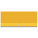 Outdoor ventilation hood, yellow front panel with centered control badge
