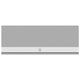 Stainless steel outdoor ventilation hood with vent control badge, light gray finish
