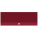Stainless steel outdoor ventilation hood with vent control badge, burgundy finish
