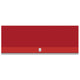 Stainless steel outdoor ventilation hood with vent control badge, red finish