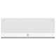 Stainless steel outdoor ventilation hood with vent control badge, white finish