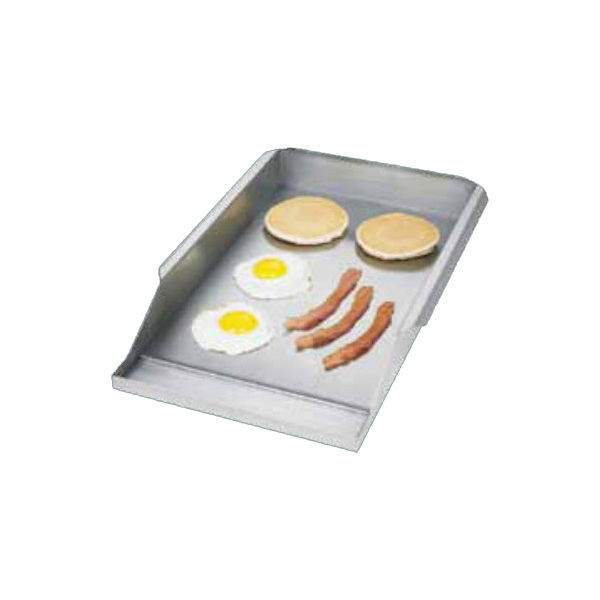 12-inch stainless steel griddle plate attachment with sloped drip edge