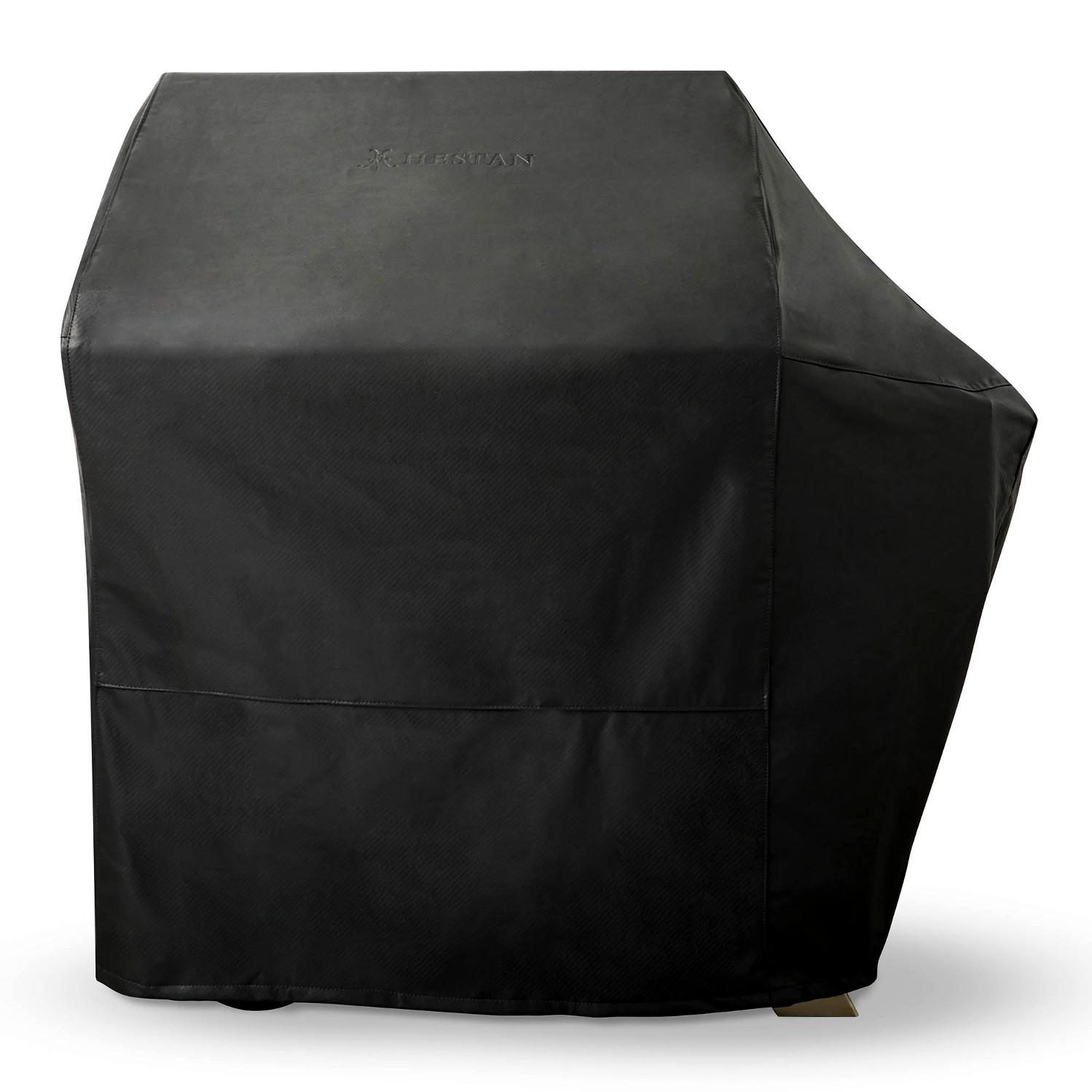 Hestan grill cover for freestanding 30-inch grill, dark fabric with fitted shape