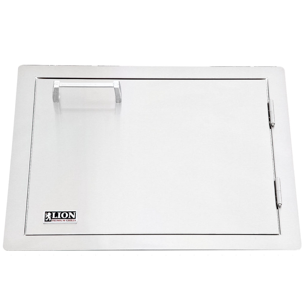 Lion Stainless Steel Horizontal Access Door with Towel Rack, 22x17.825-Inches